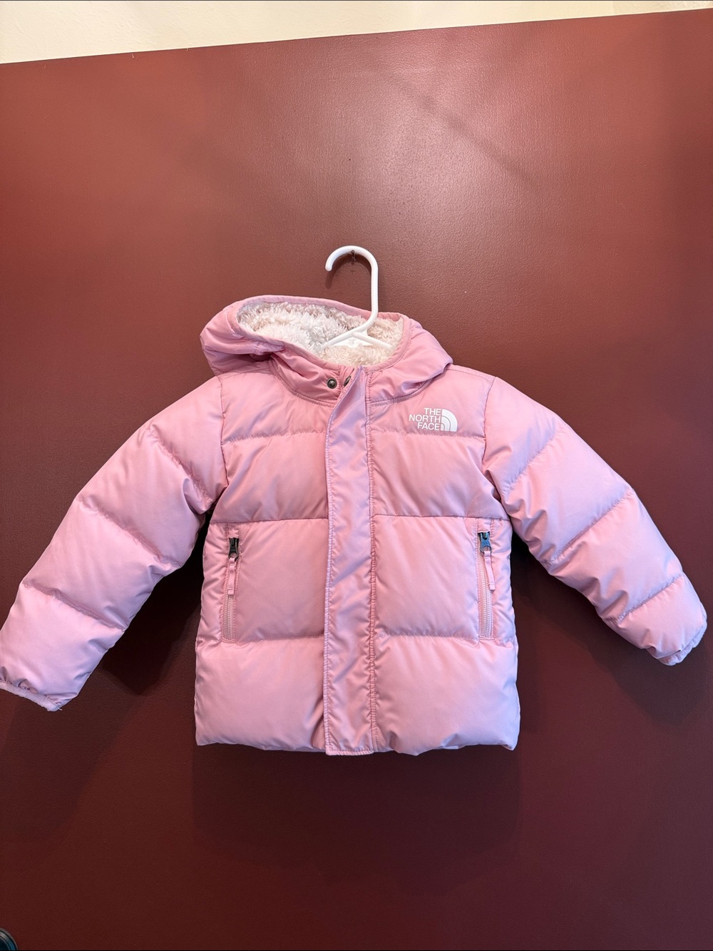 The North Face Kids Light Pink Insulated Hooded Puffer Jacket